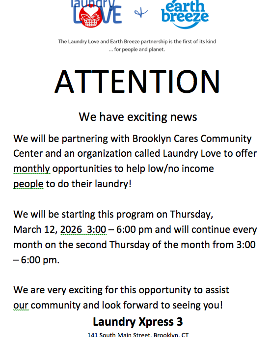 Brooklyn Cares program flyer originally announcing March 2026 and monthly distributions; not a new October event announcement.