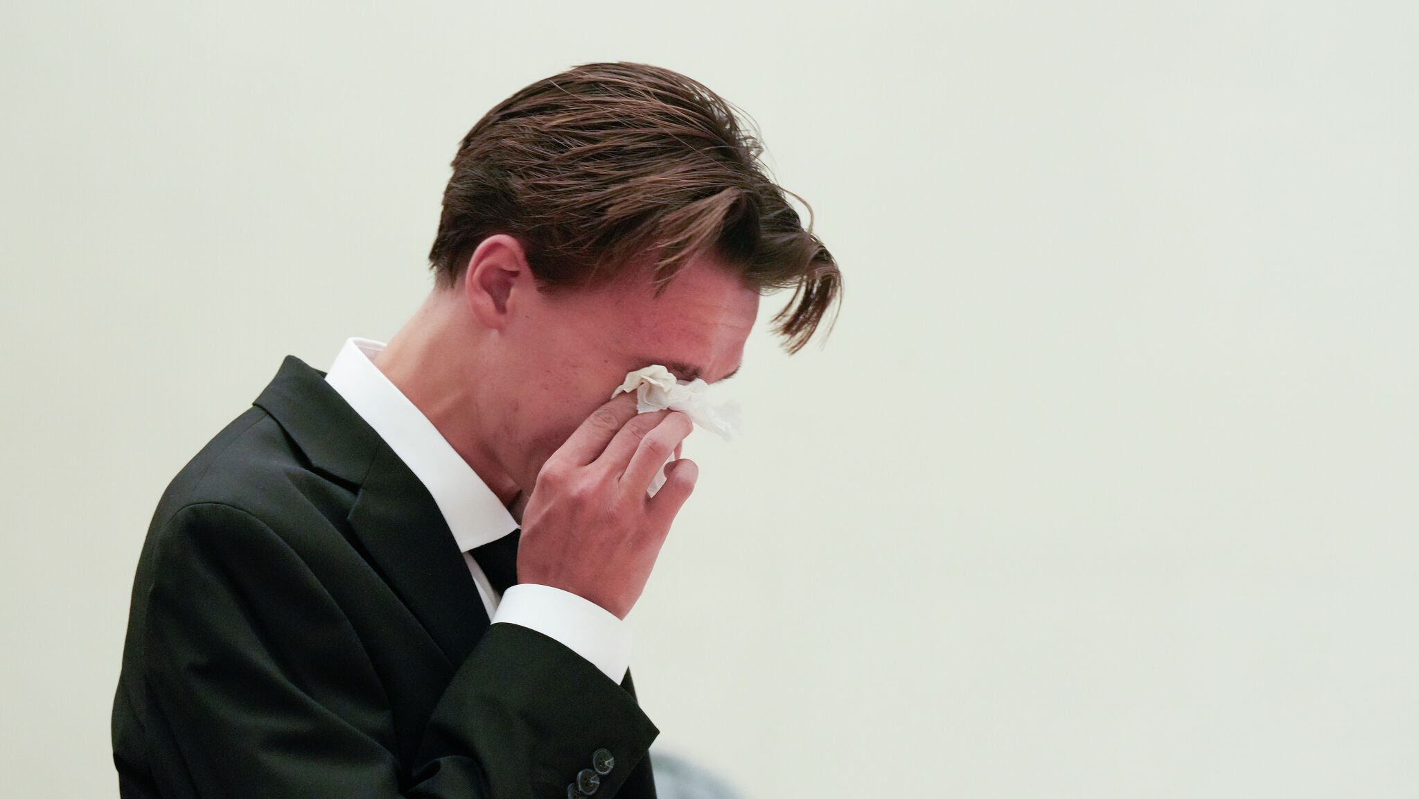 Kais Shiman during his sentencing at Superior Court in New London in the fatal Fishtown Road crash case.