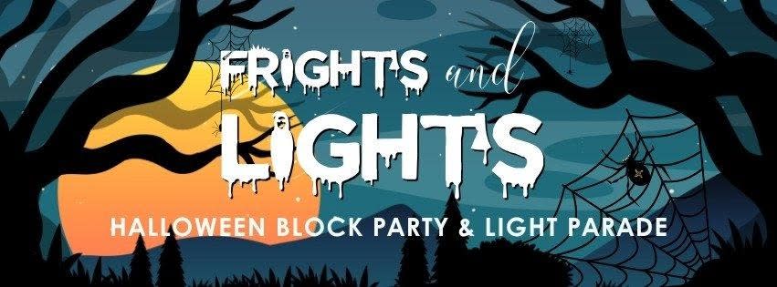 Organizer artwork for North Stonington’s Frights & Lights Halloween Block Party and Light Parade, scheduled for October 17, 2026.