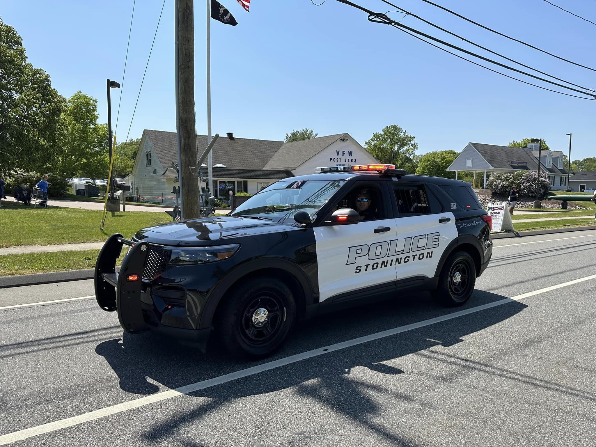 File photo: Stonington Police Department (Connecticut) vehicle. This is an archival department photo, not the incident reported.