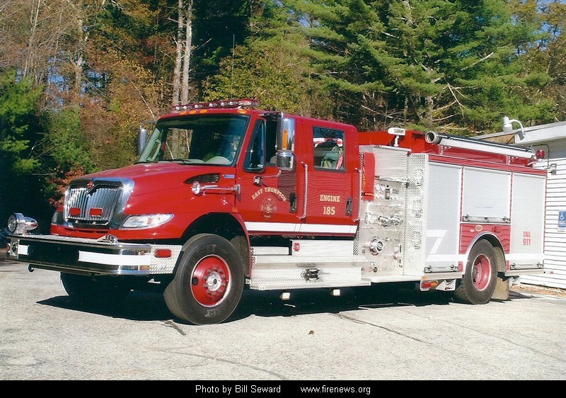 File photo: East Thompson Volunteer Fire Department vehicle. This is an archival department photo, not the incident reported.