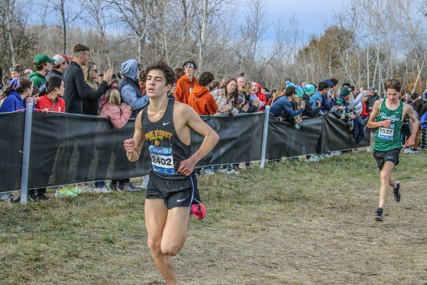 File photo: Cross-country runners competing on an autumn course in Eagle, Idaho; not the people, place or event in this story